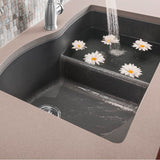 Diamond SILGRANIT 32'' 60/40 Double Bowl Undermount Kitchen Sink with Low Divide - Anthracite