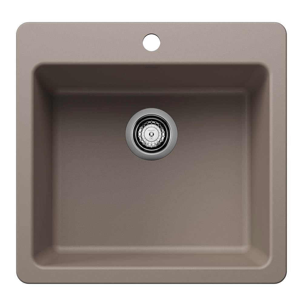 Blanco - Liven SILGRANIT 21'' Single Bowl Dual Mount Kitchen Sink - Truffle - Truffle