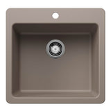Blanco - Liven SILGRANIT 21'' Single Bowl Dual Mount Kitchen Sink - Truffle - Truffle