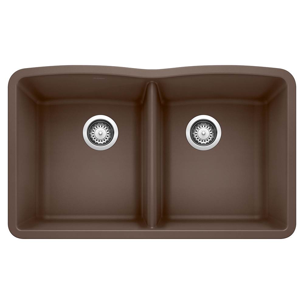 Blanco - Diamond SILGRANIT 32'' 50/50 Double Bowl Undermount Kitchen Sink - Cafe - Cafe