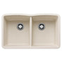 Blanco - Diamond SILGRANIT 32'' 50/50 Double Bowl Undermount Kitchen Sink - Soft White - Soft White