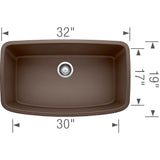 Valea SILGRANIT 32'' Super Single Undermount Kitchen Sink - Anthracite