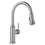 Blanco - Empressa High Arc Pull-Down Dual-Spray Kitchen Faucet - PVD Steel - PVD Steel