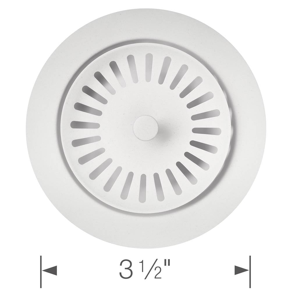Color-Coordinated Metal Disposal Flange - White