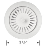 Color-Coordinated Metal Disposal Flange - White