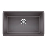 Blanco - Precis SILGRANIT 32'' Super Single Undermount Kitchen Sink - Cinder - Cinder