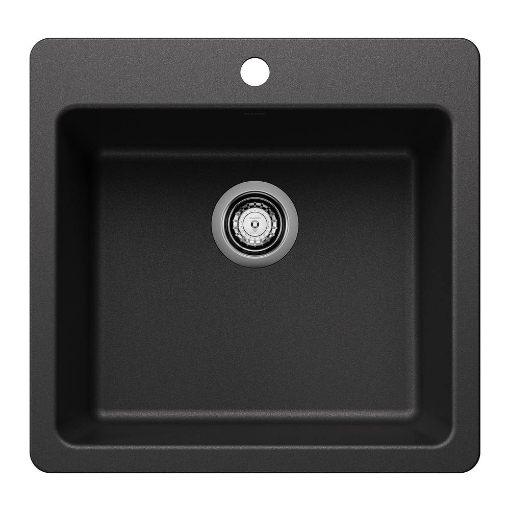 Blanco - Liven SILGRANIT 21'' Single Bowl Dual Mount Kitchen Sink - Anthracite - Anthracite