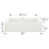 Vintera SILGRANIT 30'' Single Bowl Apron-Front Farmhouse Sink - Anthracite