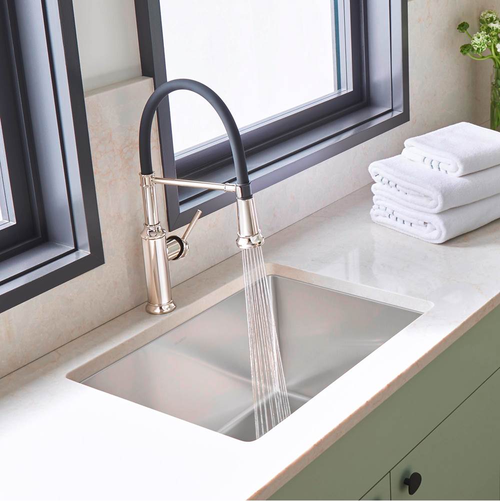 Quatrus R15 25'' Single Bowl Dual Mount Stainless Steel Laundry Sink