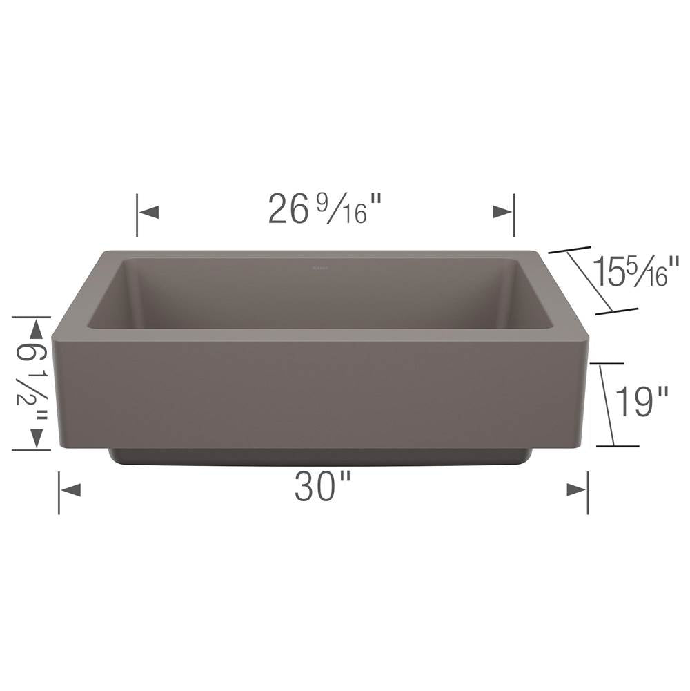 Vintera SILGRANIT 30'' Single Bowl Apron-Front Farmhouse Sink - Soft White