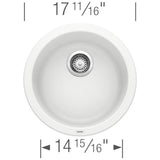 Rondo SILGRANIT 18'' Dual Mount Bar Sink - White
