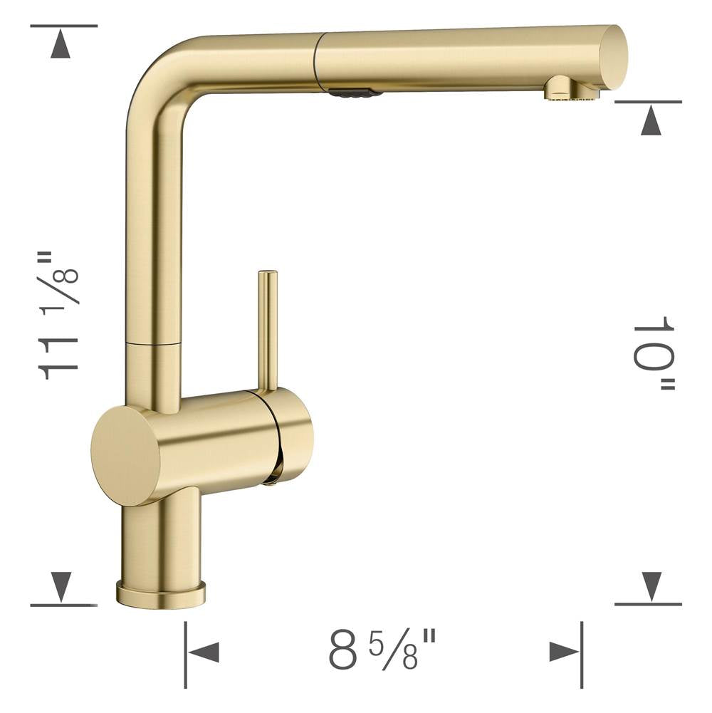 Linus Low Arc Pull-Out Dual-Spray Kitchen Faucet - Chrome