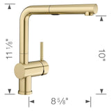 Linus Low Arc Pull-Out Dual-Spray Kitchen Faucet - Chrome