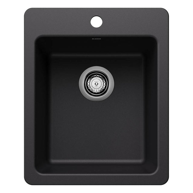 Blanco - Liven SILGRANIT 17'' Dual Mount Bar Sink - Coal Black - Coal Black