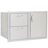 Blaze 32 Inch Access Door and Double Drawer Combo