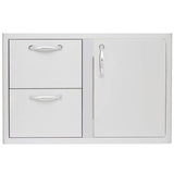 Blaze Outdoor Products - Blaze 32 Inch Access Door and Double Drawer Combo