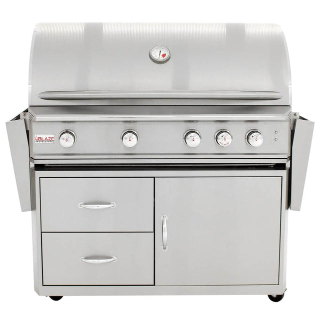 Blaze Outdoor Products - Blaze Professional 44-Inch Gas Grill With Rear Infrared Burner on Cart