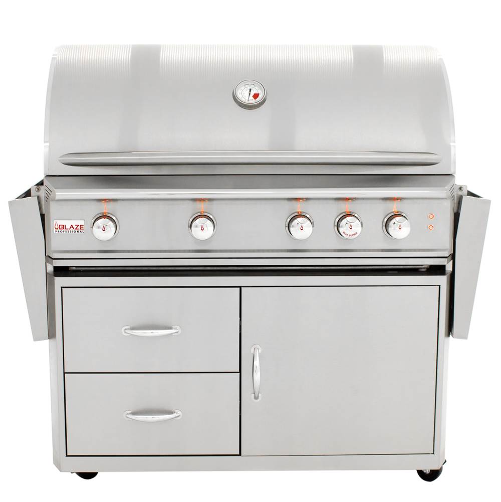 Blaze Professional 44-Inch Gas Grill With Rear Infrared Burner on Cart