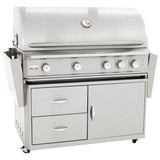 Blaze Professional 44-Inch Gas Grill With Rear Infrared Burner on Cart