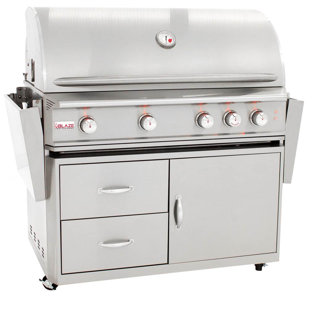 Blaze Professional 44-Inch Gas Grill With Rear Infrared Burner on Cart