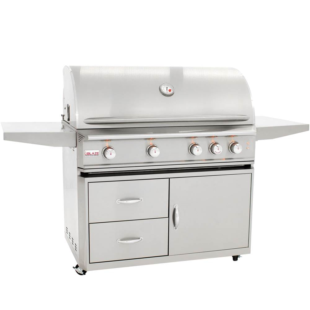 Blaze Professional 44-Inch Gas Grill With Rear Infrared Burner on Cart