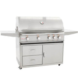Blaze Professional 44-Inch Gas Grill With Rear Infrared Burner on Cart
