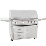 Blaze Professional 44-Inch Gas Grill With Rear Infrared Burner on Cart