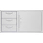 Blaze Outdoor Products - Blaze Door Drawer Combo 39'' (Lights And Soft Close)