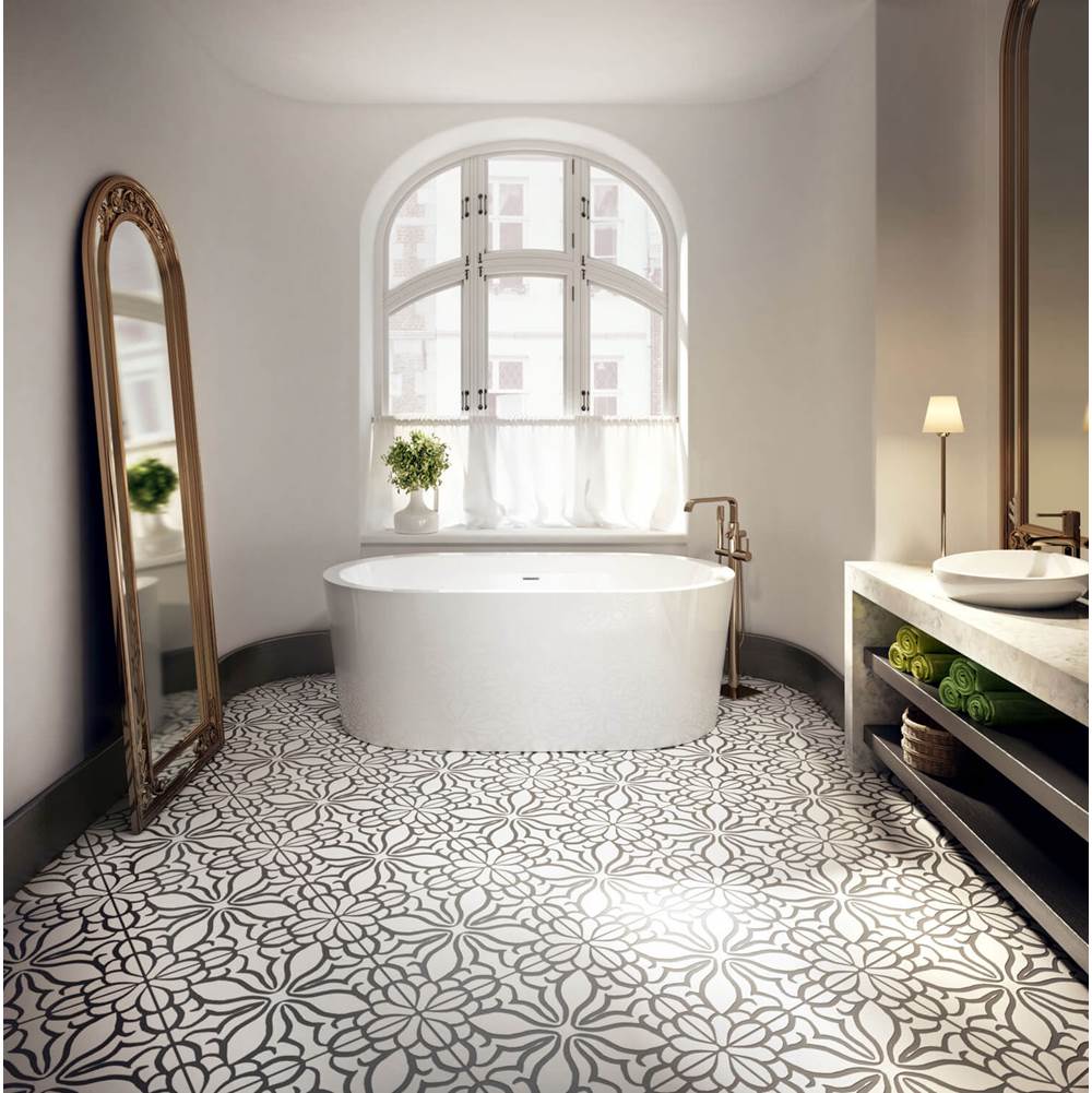 Bain Ultra - NOKORI OVAL 6737 FS TUB BLACK/WHITE - Black/White