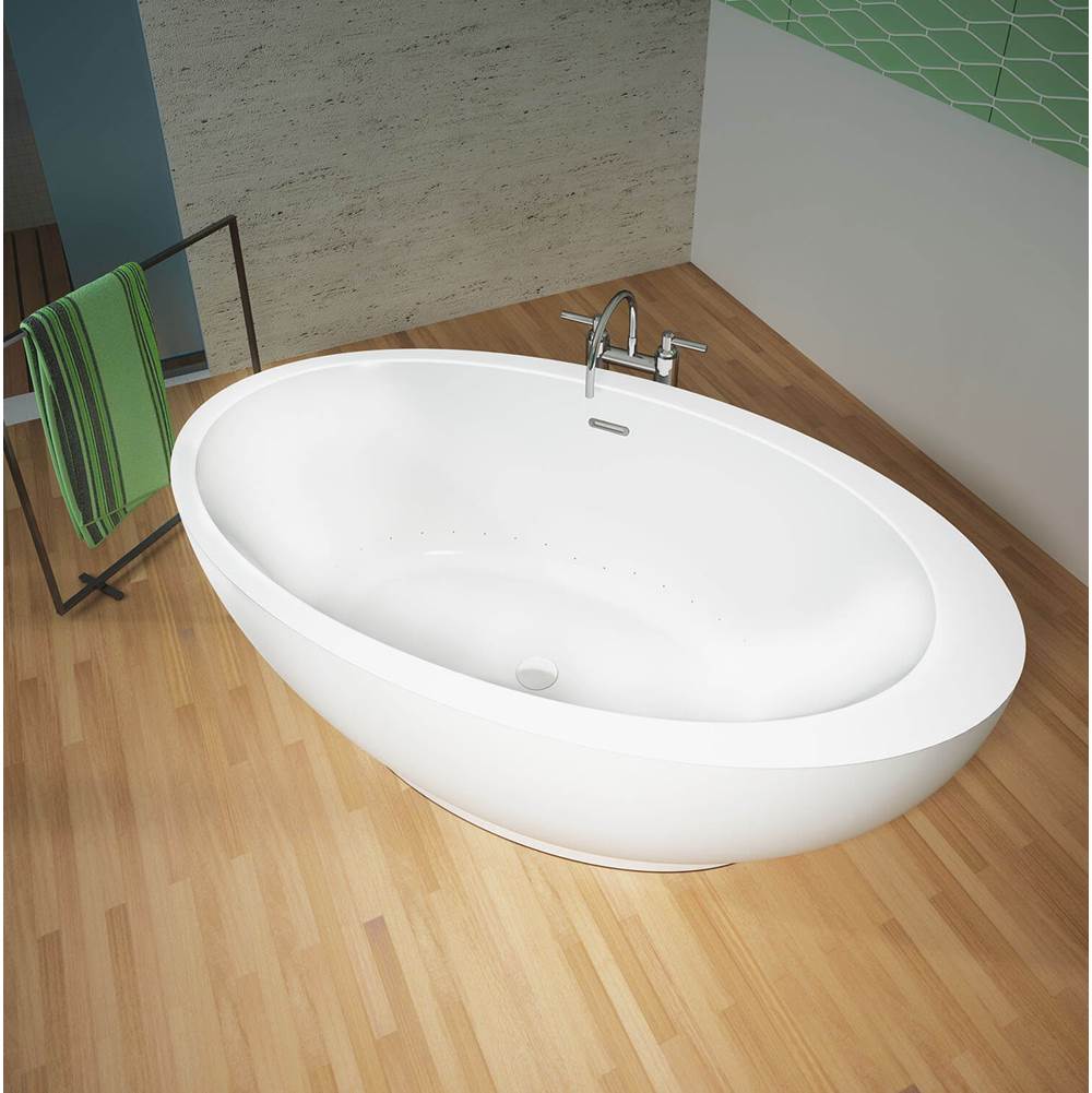 Bain Ultra - OPALIA 6839 OFF-CENTERED LEFT FS TUB BLACK/WHITE - Black/White