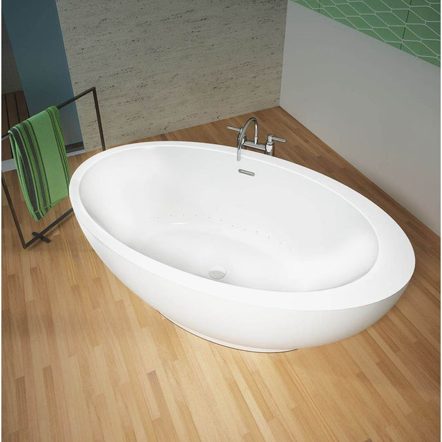Bain Ultra - OPALIA 6839 OFF-CENTERED LEFT FS TUB BLACK/WHITE - Black/White