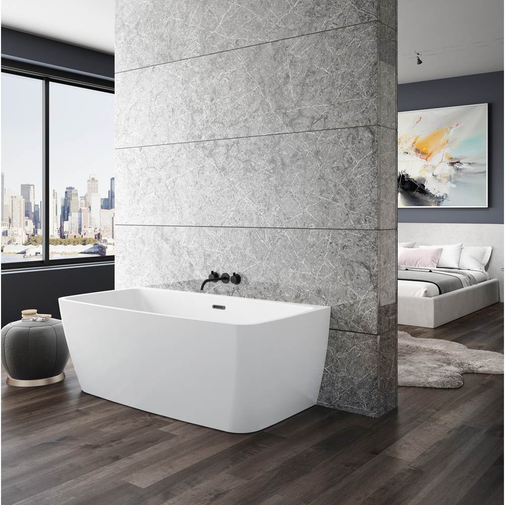 Bain Ultra - VIBE 5828 FO LEFT FS BACK TO WALL TMU BLACK/WHITE - Black/White