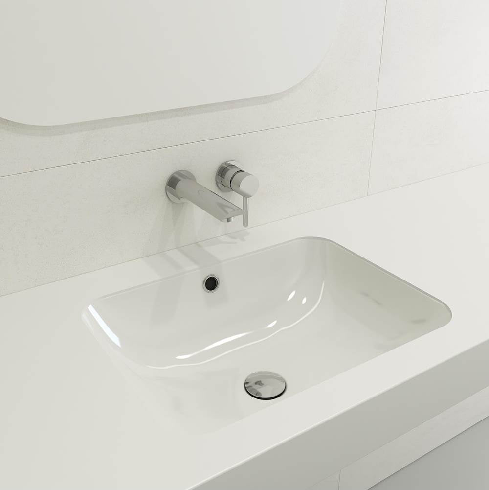 BOCCHI - Scala Undermount Sink Fireclay 21.75 in. with Overflow in White - White