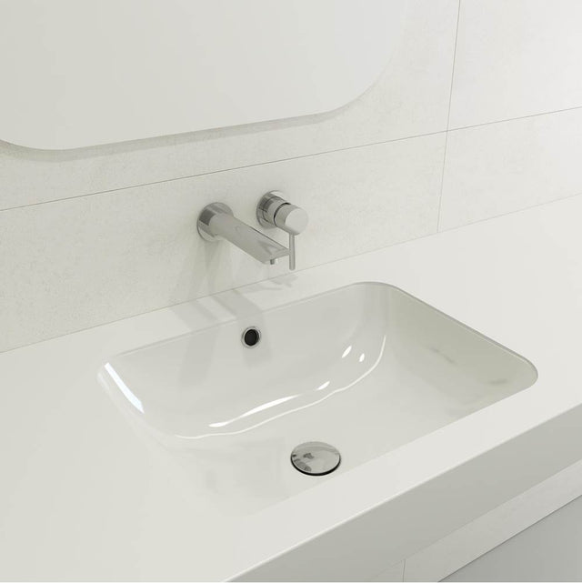BOCCHI - Scala Undermount Sink Fireclay 21.75 in. with Overflow in White - White