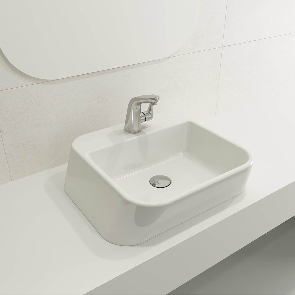 BOCCHI - Firenze Vessel Fireclay 19.75 in. 1-Hole in White - White