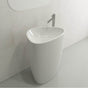 BOCCHI - Etna Monoblock Pedestal Sink Fireclay 33.75 in. with Matching Drain Cover in White - White