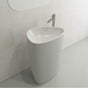 BOCCHI - Etna Monoblock Pedestal Sink Fireclay 33.75 in. with Matching Drain Cover in Matte White - Matte White