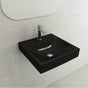 BOCCHI - Scala Arch Wall-Mounted Sink Fireclay 19 in. 1-Hole in Matte Black - Matte Black