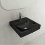 BOCCHI - Scala Arch Wall-Mounted Sink Fireclay 19 in. 1-Hole in Black - Black