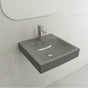 BOCCHI - Scala Arch Wall-Mounted Sink Fireclay 19 in. 1-Hole in Matte Gray - Matte Gray