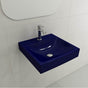 BOCCHI - Scala Arch Wall-Mounted Sink Fireclay 19 in. 1-Hole in Sapphire Blue - Sapphire Blue