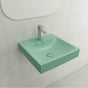 BOCCHI - Scala Arch Wall-Mounted Sink Fireclay 19 in. 1-Hole in Matte Mint Green - Matte Mint Green