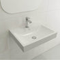 BOCCHI - Scala Arch Wall-Mounted Sink Fireclay 23.75 in. 1-Hole in Matte White - Matte White