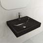BOCCHI - Scala Arch Wall-Mounted Sink Fireclay 23.75 in. 1-Hole in Matte Black - Matte Black