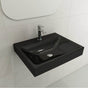 BOCCHI - Scala Arch Wall-Mounted Sink Fireclay 23.75 in. 1-Hole in Black - Black