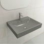 BOCCHI - Scala Arch Wall-Mounted Sink Fireclay 23.75 in. 1-Hole in Matte Gray - Matte Gray