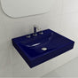 BOCCHI - Scala Arch Wall-Mounted Sink Fireclay 23.75 in. 3-Hole in Sapphire Blue - Sapphire Blue