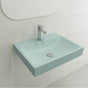 BOCCHI - Scala Arch Wall-Mounted Sink Fireclay 23.75 in. 1-Hole in Matte Ice Blue - Matte Ice Blue