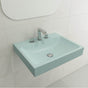 BOCCHI - Scala Arch Wall-Mounted Sink Fireclay 23.75 in. 3-Hole in Matte Ice Blue - Matte Ice Blue