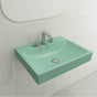 BOCCHI - Scala Arch Wall-Mounted Sink Fireclay 23.75 in. 3-Hole in Matte Mint Green - Matte Mint Green